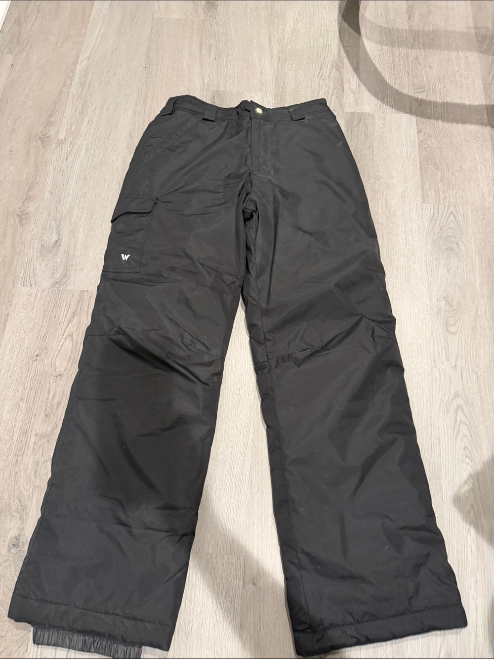 White Sierra kidsBlack Cargo Snow Pants